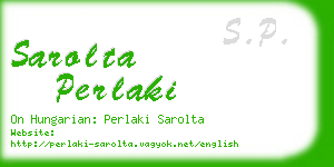 sarolta perlaki business card